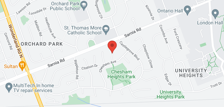 map of 172 CHESHAM PLACE